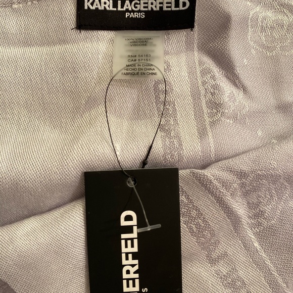 Karl Lagerfeld Floral Pashmina Shawl Scarf - Picture 6 of 7